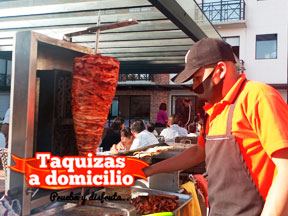 Trompos de tacos al pastor para fiestas cdmx